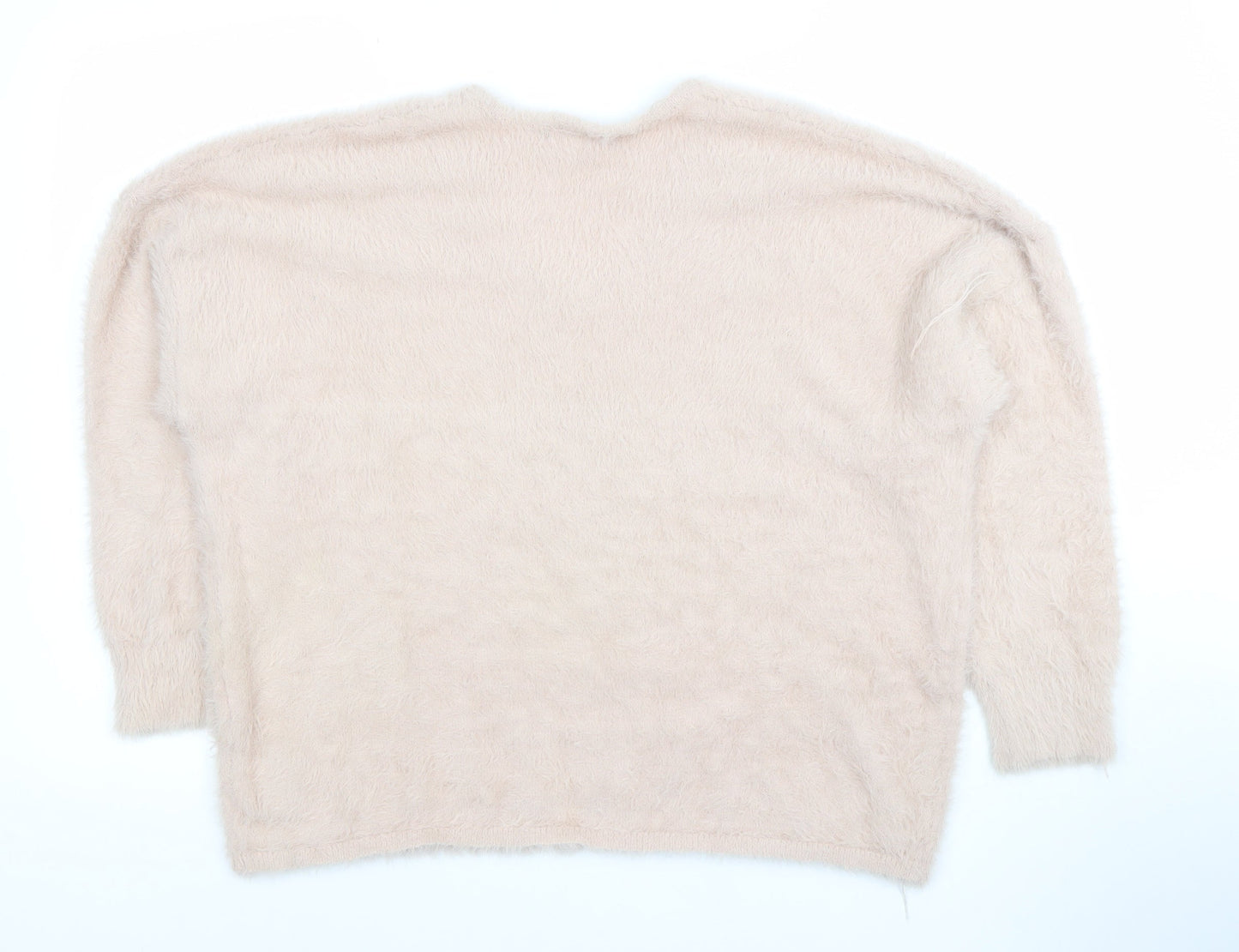 Womens UK Size 12 Stradivarius Beige Pullover Jumper