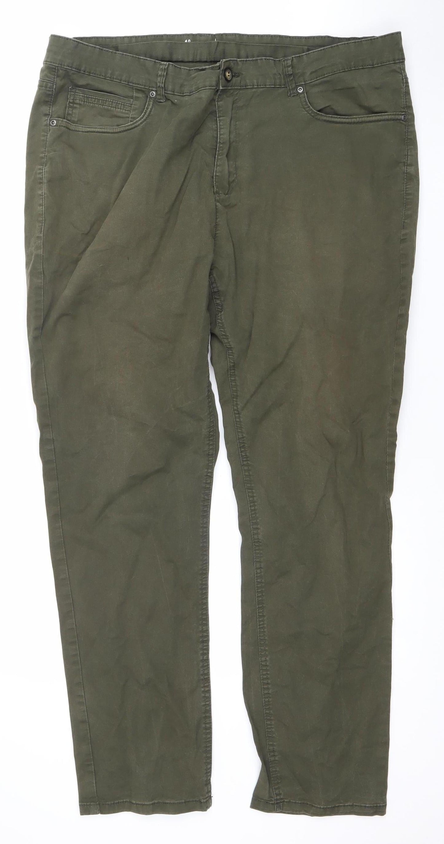 Mens UK Size 40 Max Slim Fit Chino Green Trousers
