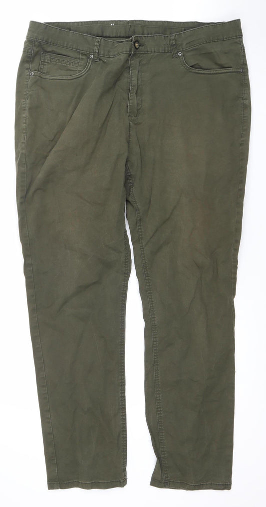Mens UK Size 40 Max Slim Fit Chino Green Trousers