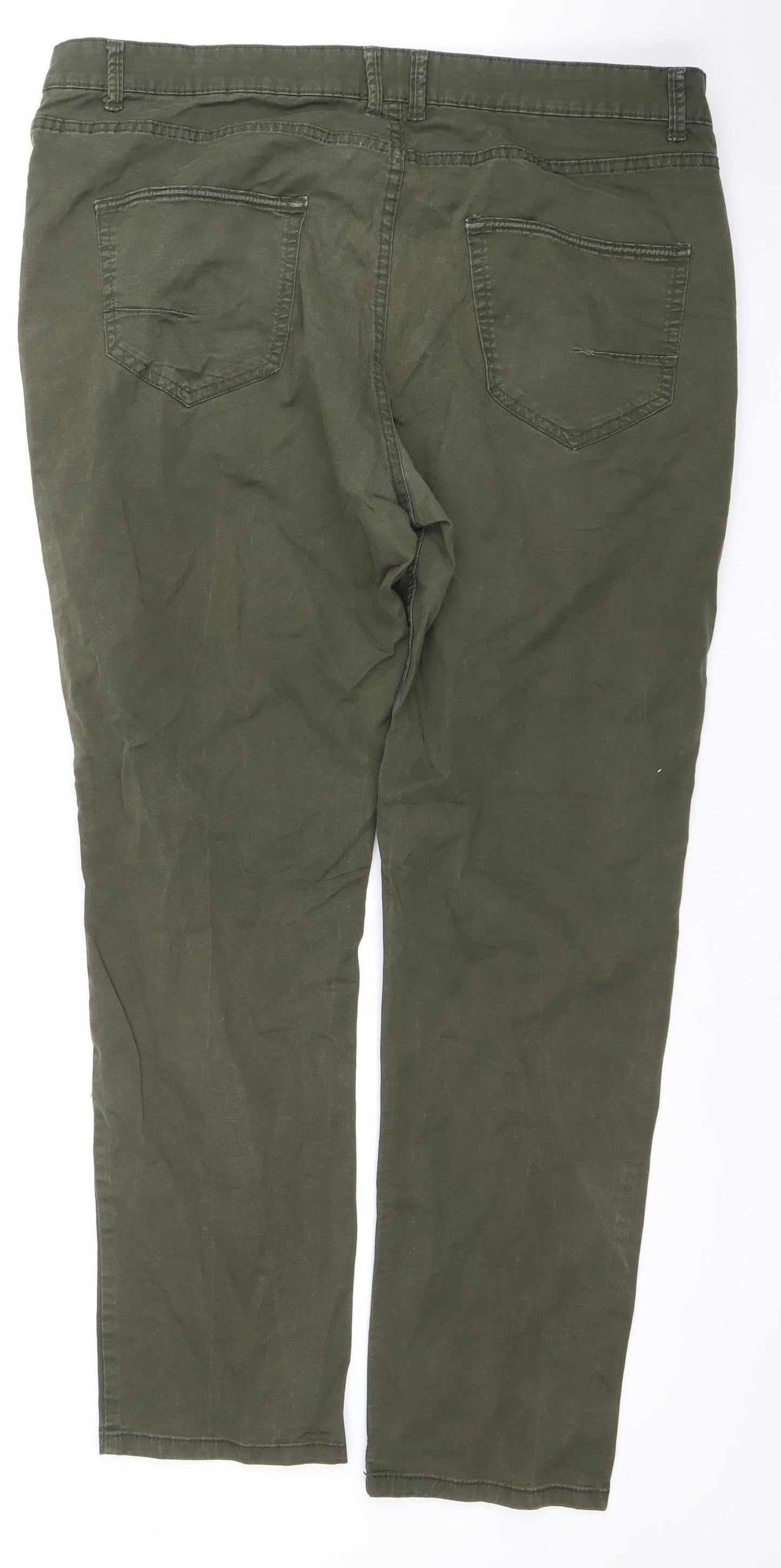 Mens UK Size 40 Max Slim Fit Chino Green Trousers