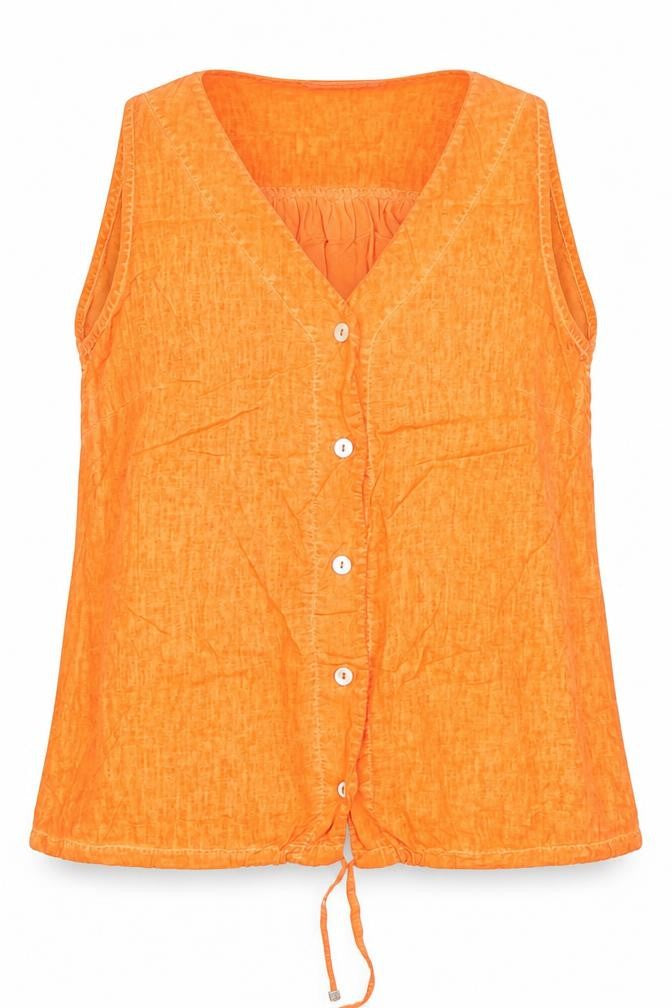 Womens UK Size L Maloka Orange Tunic Blouse