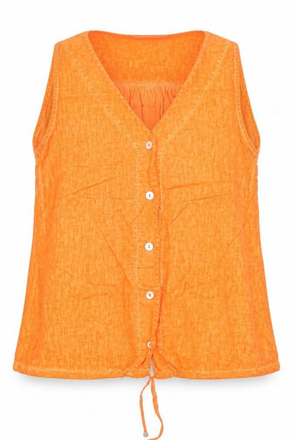 Womens UK Size L Maloka Orange Tunic Blouse
