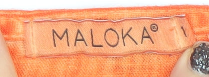 Womens UK Size L Maloka Orange Tunic Blouse