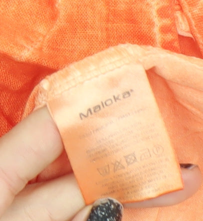 Womens UK Size L Maloka Orange Tunic Blouse