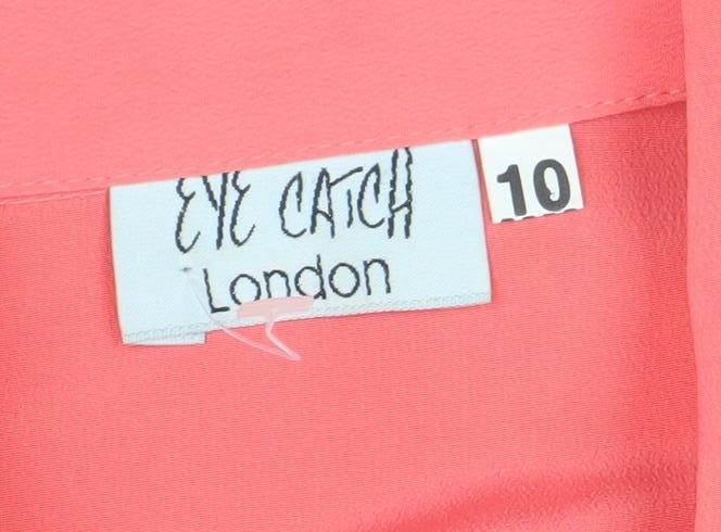 Womens UK Size 10 Evie Arch London Pink Classic Button-Up