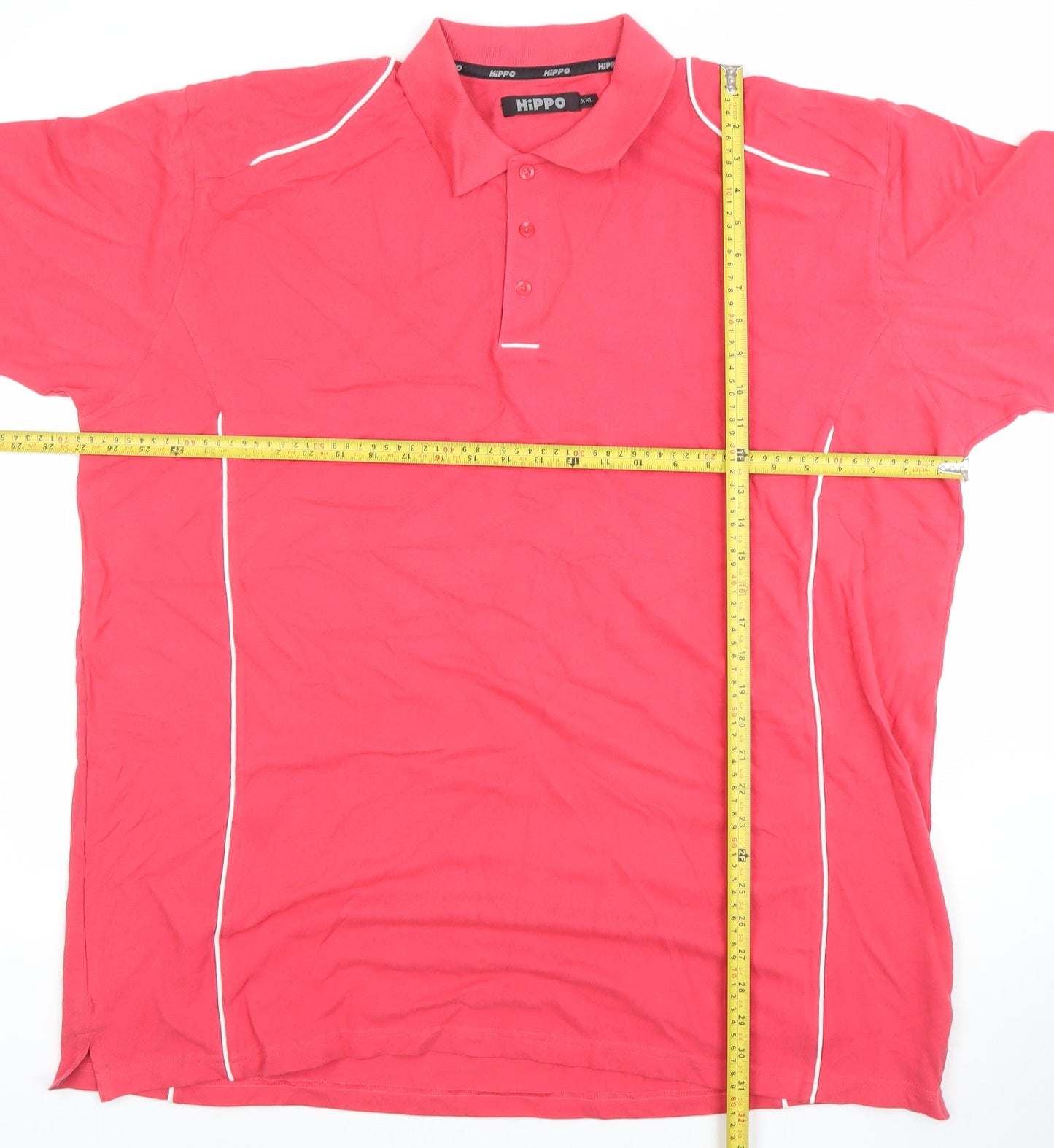 HiPPO Men's Red 2XL Short Sleeve Cotton Polo Shirt