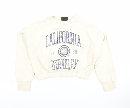 S2N GEN Girls Beige California Graphic Pullover Sweatshirt Size M