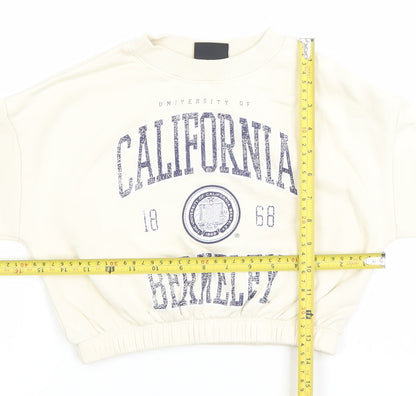 S2N GEN Girls Beige California Graphic Pullover Sweatshirt Size M