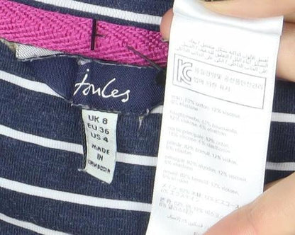 Joules Womens Multicoloured Floral Stripe Fit & Flare Dress Size 8