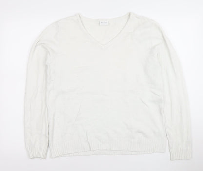 Womens UK Size L VILA White Pullover Jumper