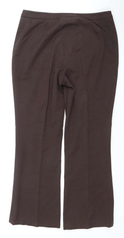 Womens UK Size 12 Jones New York Regular Fit Dress Pants Brown Trousers