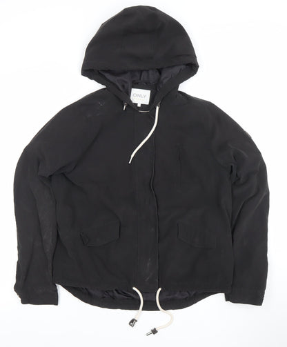 Womens UK Size L Only Black Parka Coat