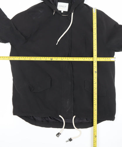 Womens UK Size L Only Black Parka Coat