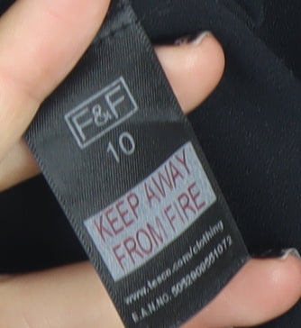 F&F Women Black Shawl Collar Blazer Jacket Size 10