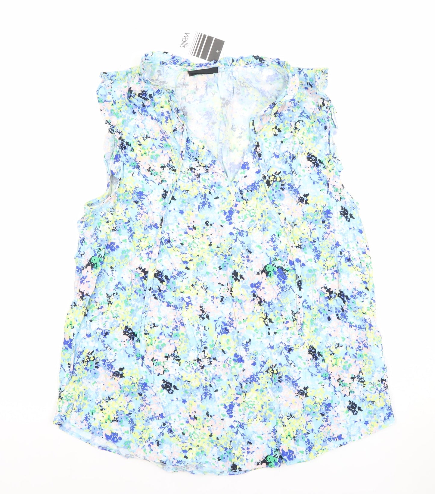 Womens UK Size 12 Wallis Multicoloured Tunic Blouse