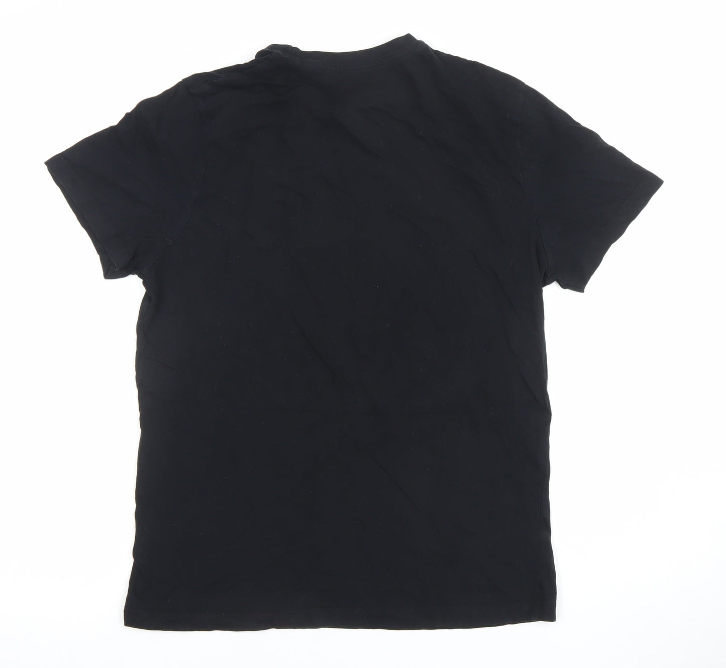 NASA Men’s Black Small Retro Space Graphic Cotton T-Shirt