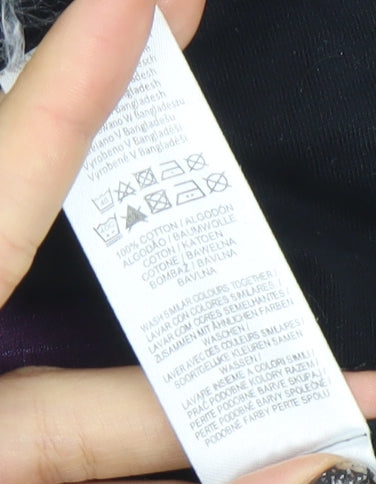 NASA Men’s Black Small Retro Space Graphic Cotton T-Shirt