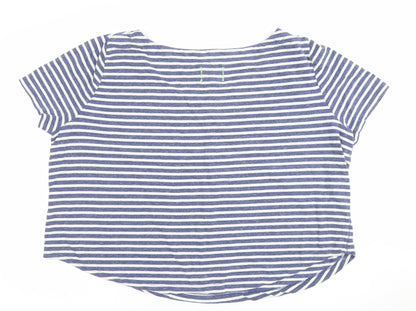 Womens UK Size M Superdry Blue Basic T-Shirt
