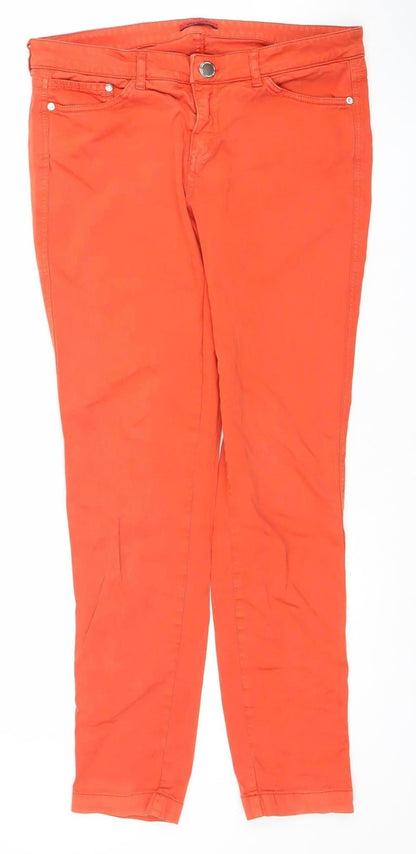 Womens UK Size 12 Ana Sousa Slim Fit Straight Orange Jeans