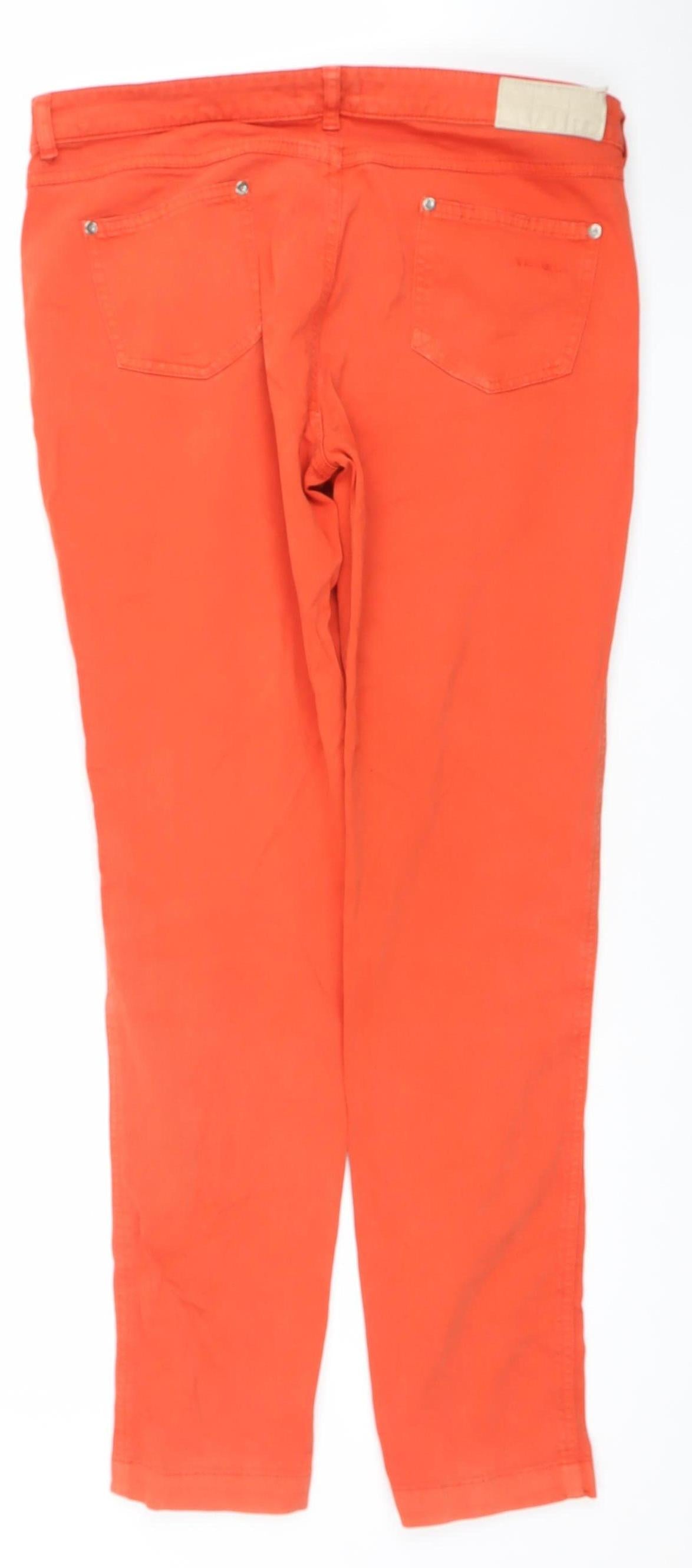 Womens UK Size 12 Ana Sousa Slim Fit Straight Orange Jeans