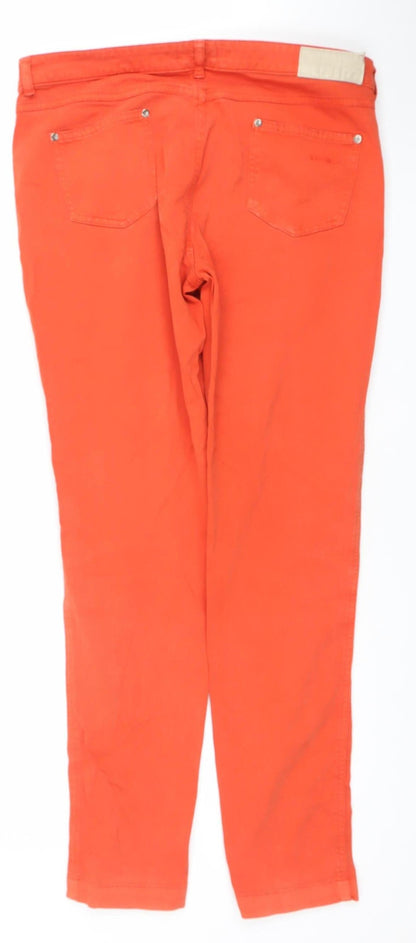 Womens UK Size 12 Ana Sousa Slim Fit Straight Orange Jeans
