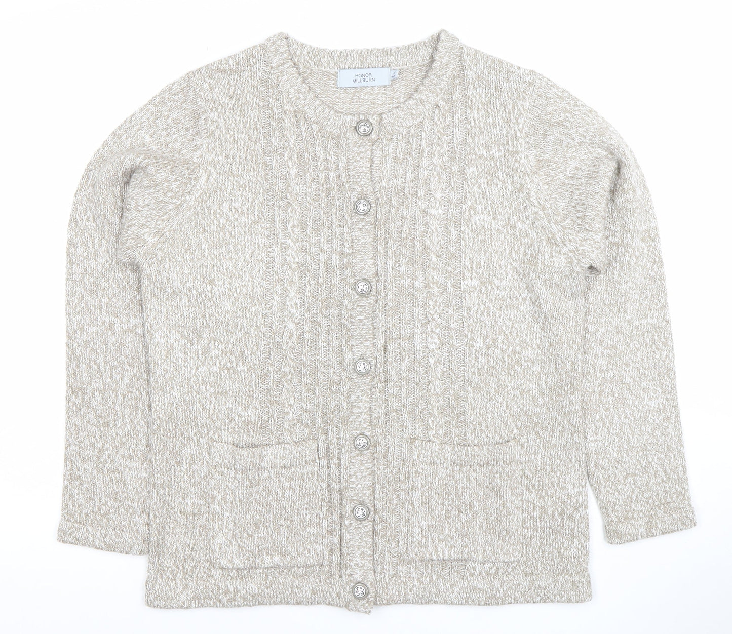 Honor Millburn Women’s Beige Cable-Knit Cardigan Size S