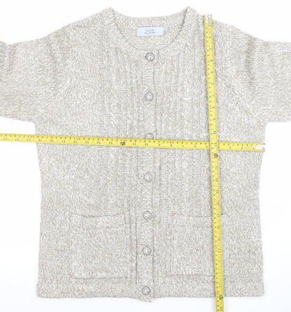 Honor Millburn Women’s Beige Cable-Knit Cardigan Size S