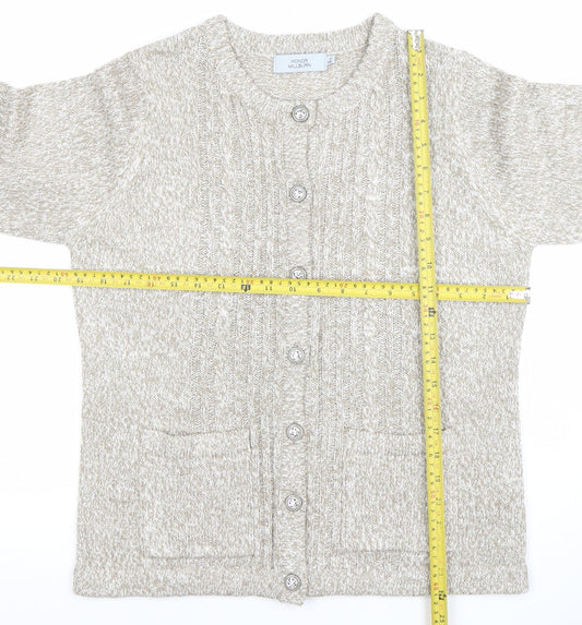 Honor Millburn Women’s Beige Cable-Knit Cardigan Size S