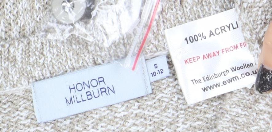 Honor Millburn Women’s Beige Cable-Knit Cardigan Size S