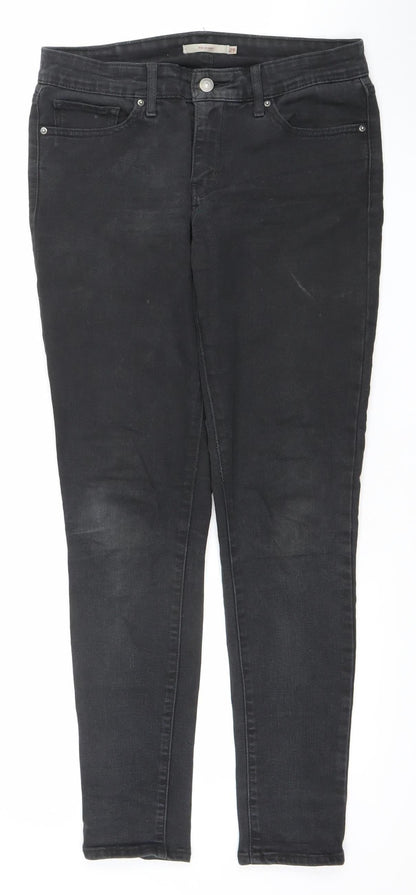 Levi's Women's Black 711 Skinny Jeans Size 29 Mid Rise Stretch Denim