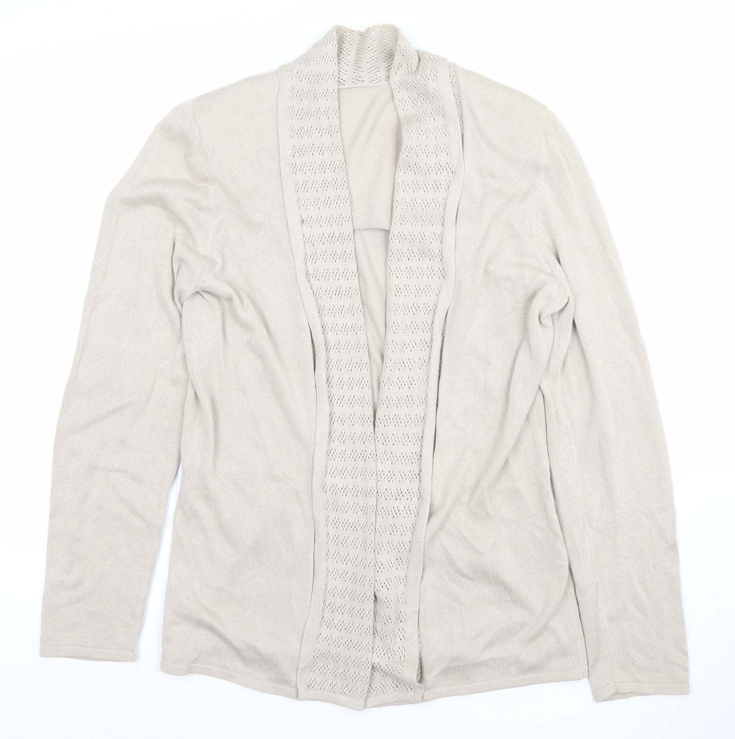 Womens UK Size 10 Eastex Beige Cardigan Jumper