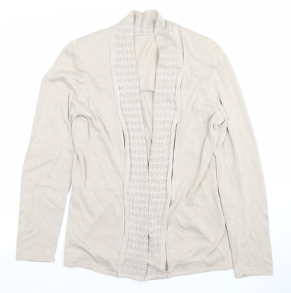 Womens UK Size 10 Eastex Beige Cardigan Jumper