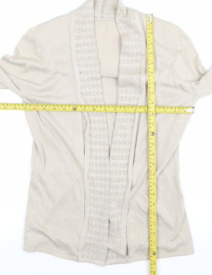 Womens UK Size 10 Eastex Beige Cardigan Jumper