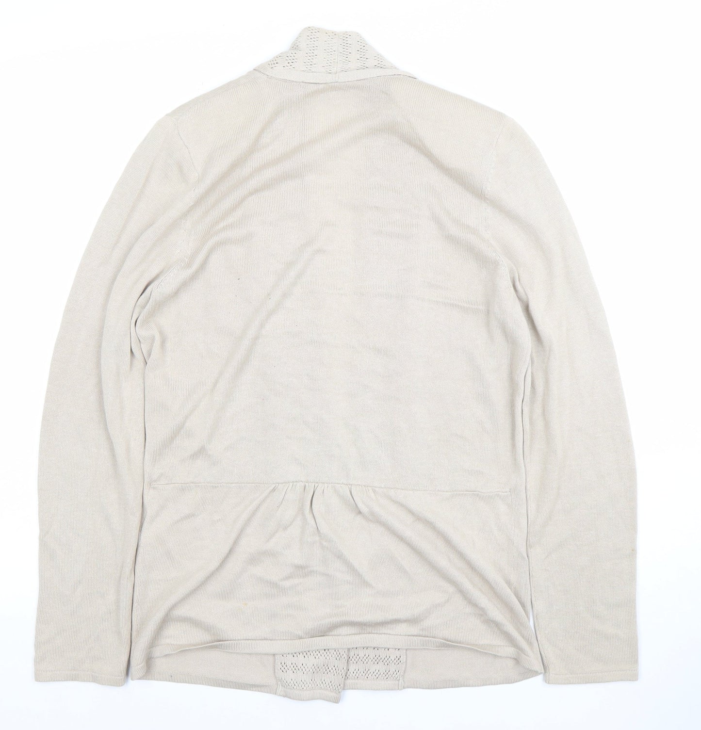Womens UK Size 10 Eastex Beige Cardigan Jumper