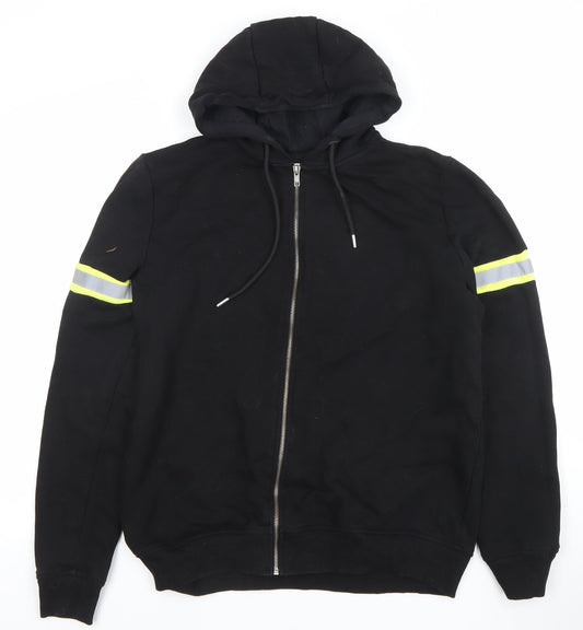 Mens UK Size M Paul Galvin Black Full Zip Hoodie