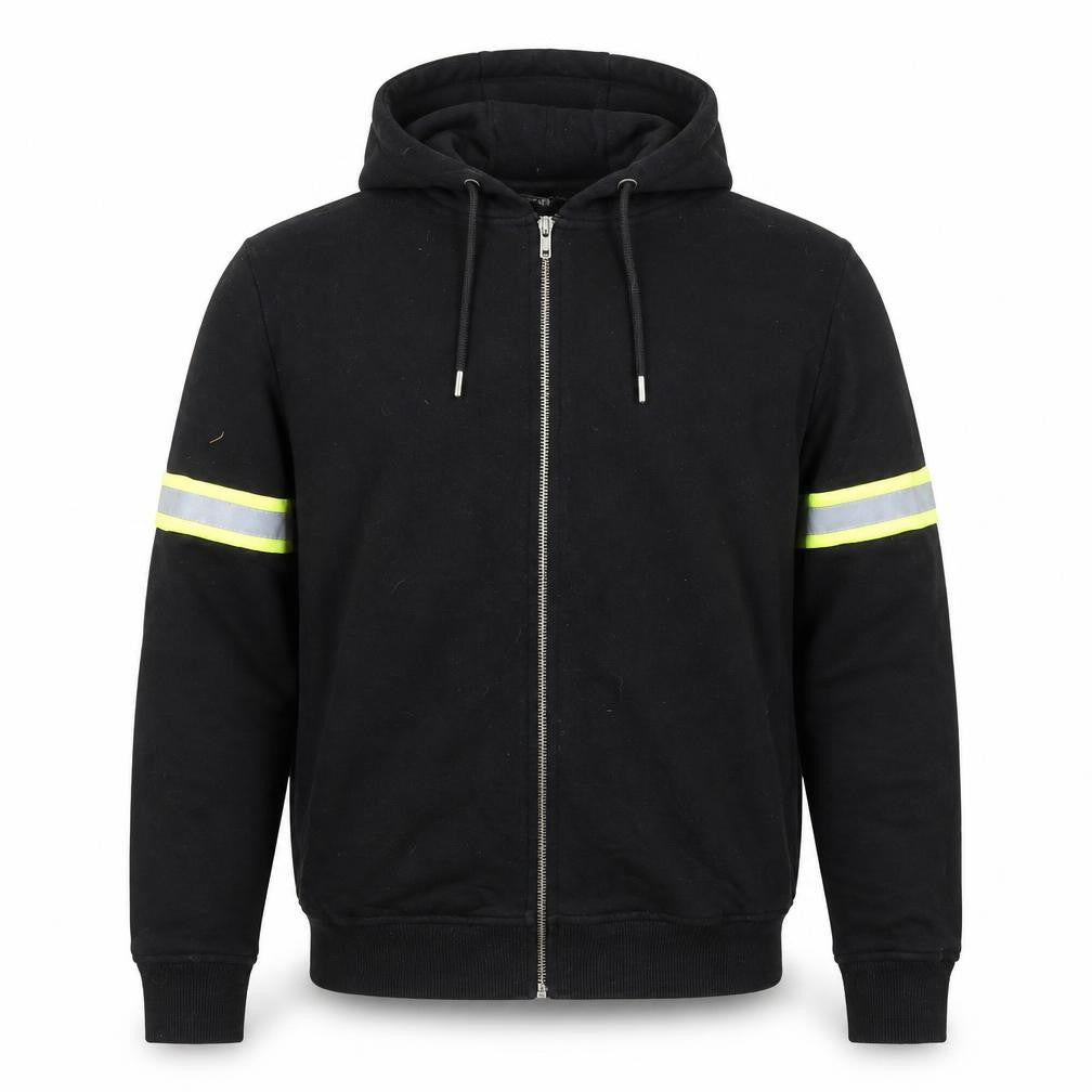 Mens UK Size M Paul Galvin Black Full Zip Hoodie