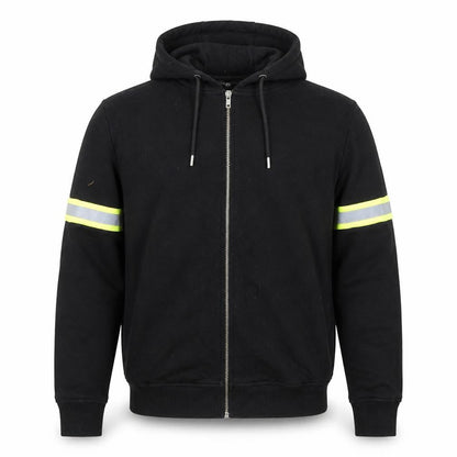 Mens UK Size M Paul Galvin Black Full Zip Hoodie