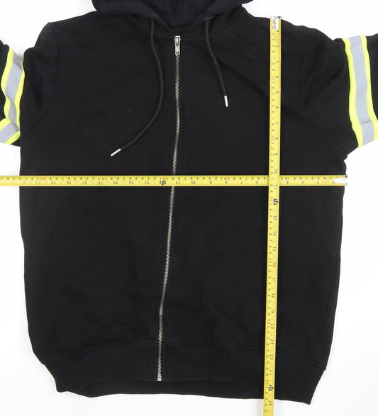 Mens UK Size M Paul Galvin Black Full Zip Hoodie