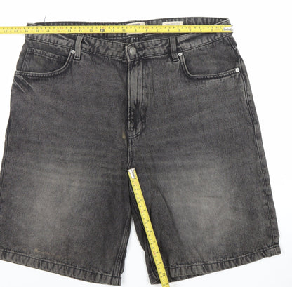 Cotton On Men’s Grey Denim Stone Wash Shorts Size 36 Regular Fit