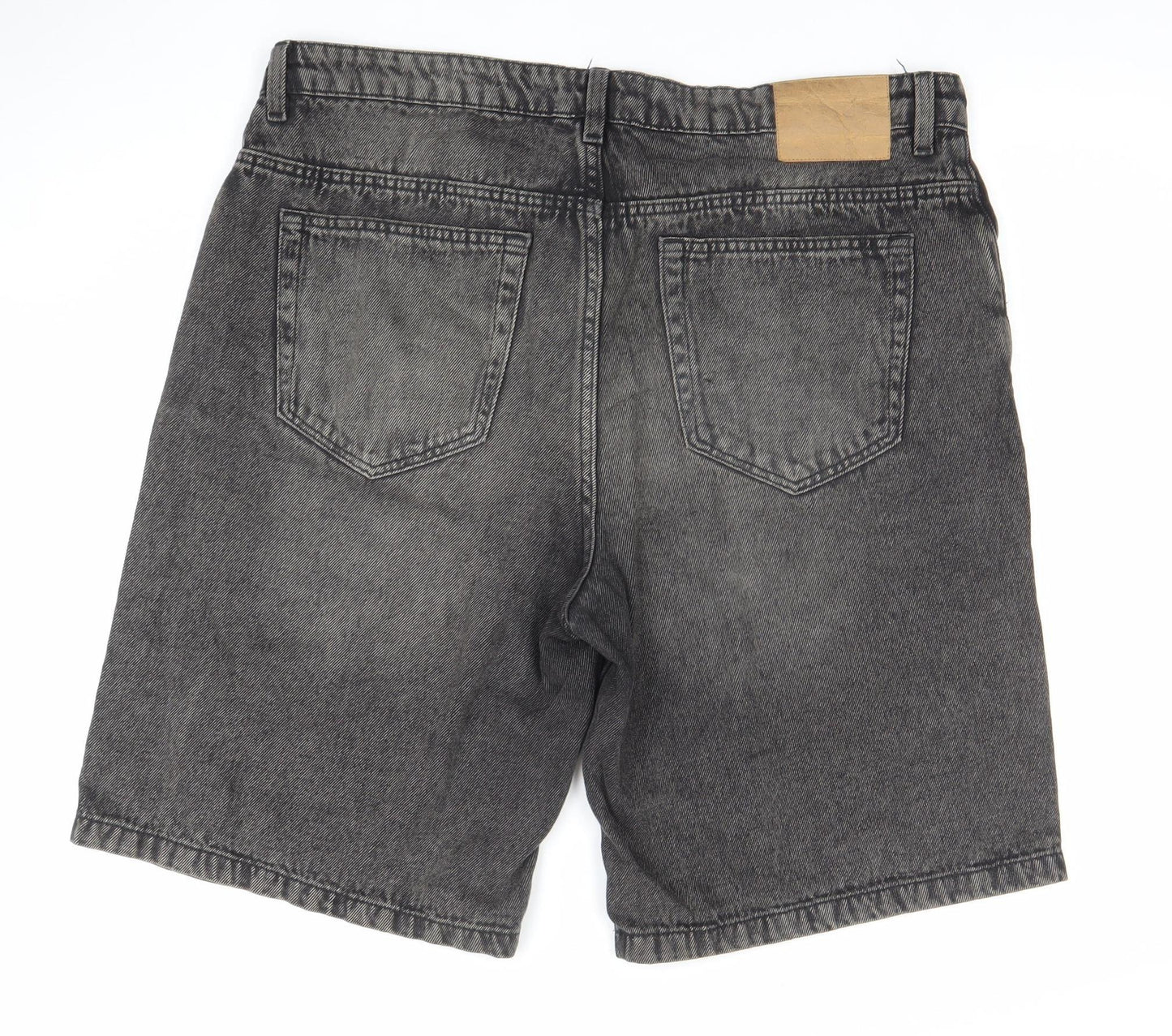 Cotton On Men’s Grey Denim Stone Wash Shorts Size 36 Regular Fit