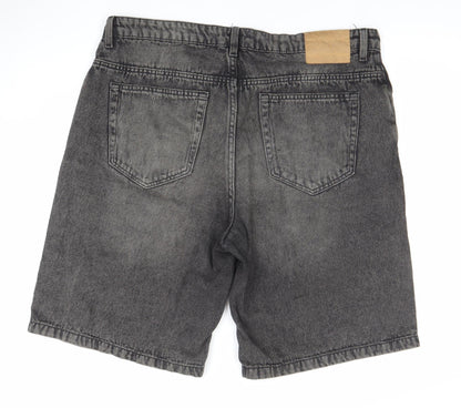 Cotton On Men’s Grey Denim Stone Wash Shorts Size 36 Regular Fit