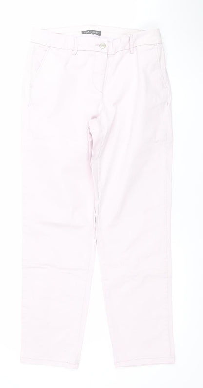 Laura Ashley Women Pink Size 10 Straight Fit Stretch Jeans