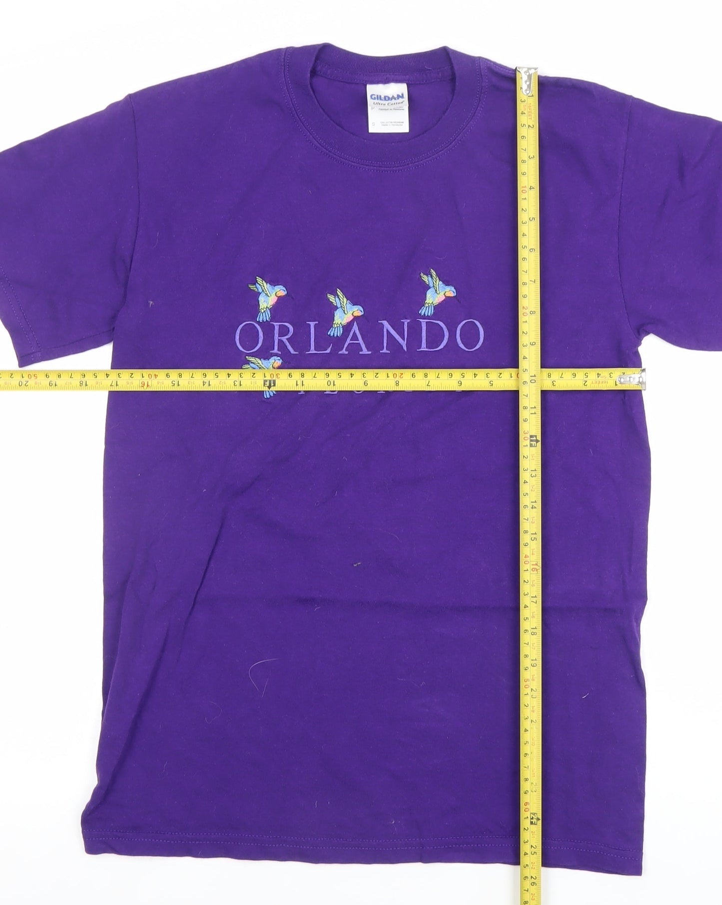 Womens UK Size S Gildan Purple Basic T-Shirt