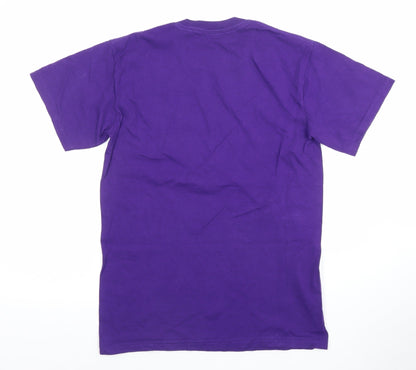 Womens UK Size S Gildan Purple Basic T-Shirt