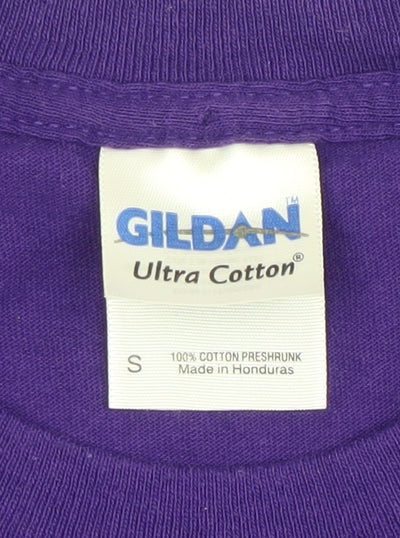 Womens UK Size S Gildan Purple Basic T-Shirt