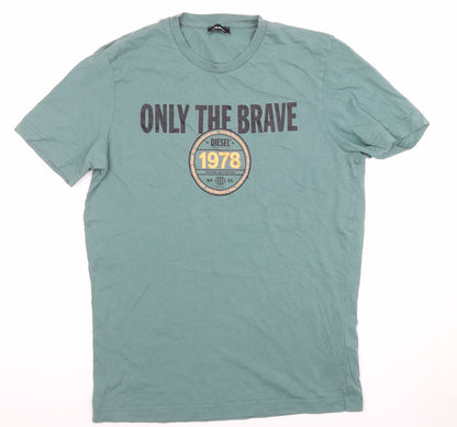 Mens UK Size S Diesel Green  T-Shirt