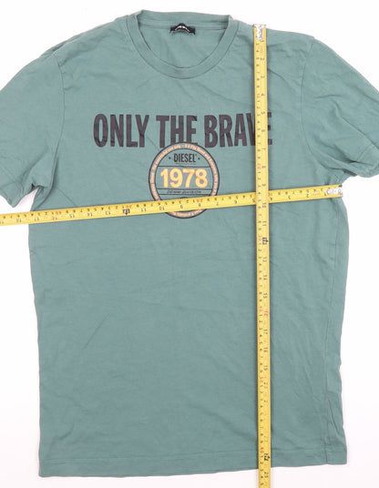 Mens UK Size S Diesel Green  T-Shirt