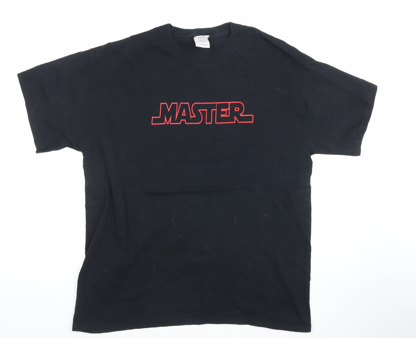 Mens UK Size L Gildan Black  T-Shirt