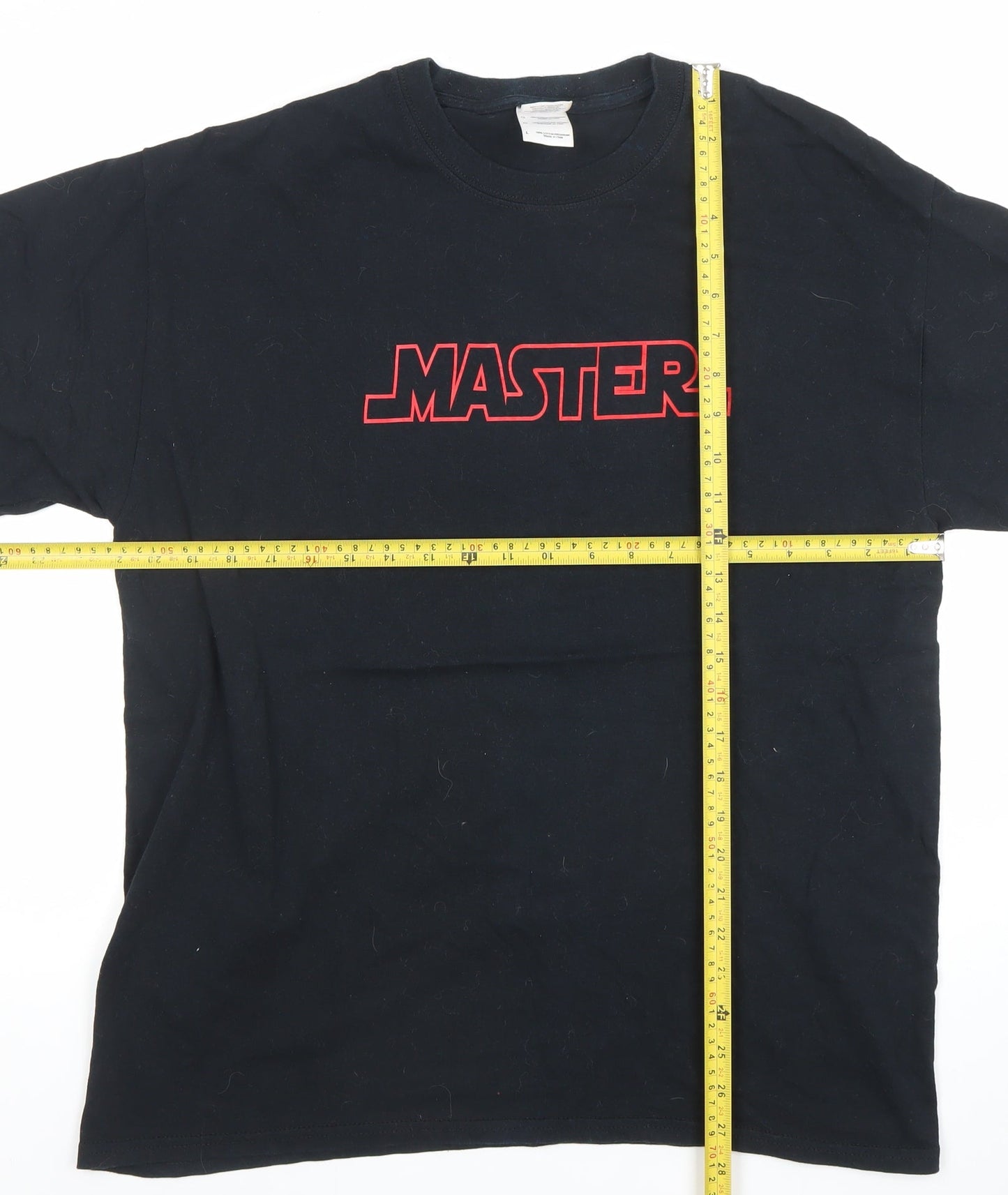 Mens UK Size L Gildan Black  T-Shirt