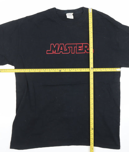 Mens UK Size L Gildan Black  T-Shirt